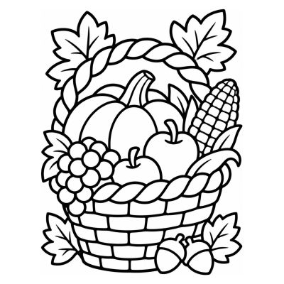 Cesta de cosecha de Acción de Gracias