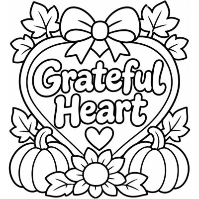 Corazón agradecido de Acción de Gracias