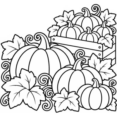 Cosecha de calabazas de Acción de Gracias