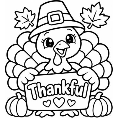 Pavo de Acción de Gracias dando las gracias