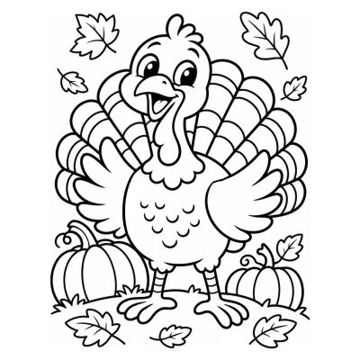 Pavo de Acción de Gracias en otoño