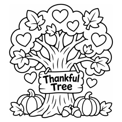 Árbol de gratitud de Acción de Gracias